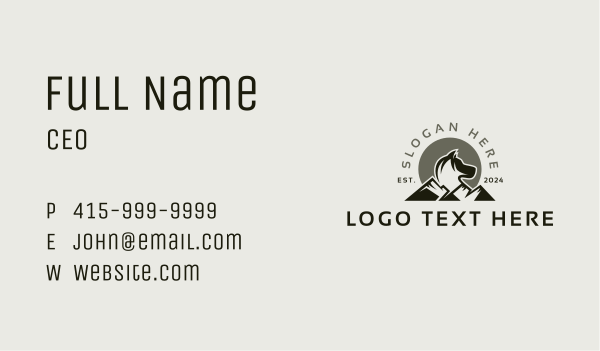 Mountain Wolf Dog Business Card Design Image Preview