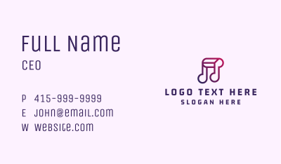 Music Note Playlist Business Card Image Preview
