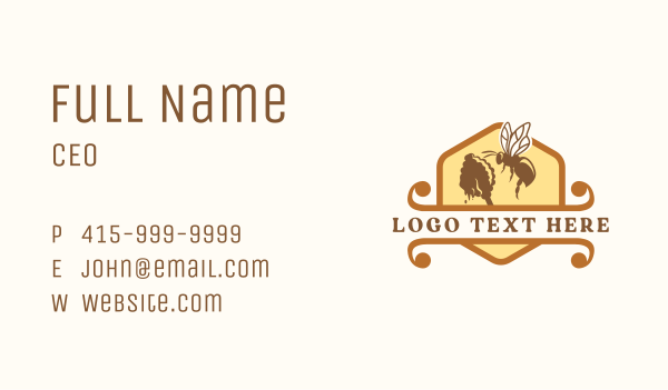 Honey Bee Insect Business Card Design Image Preview