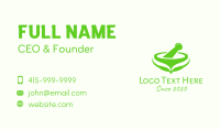 Green Traditional Medicine Business Card Image Preview