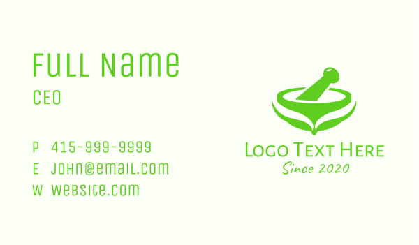 Green Traditional Medicine Business Card Design Image Preview