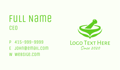 Green Traditional Medicine Business Card Image Preview