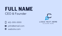 Instant Chat Letter C Business Card Design