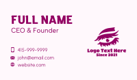 Feather Eyelash Makeup Business Card Design