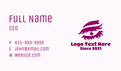 Feather Eyelash Makeup Business Card Image Preview