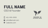 Black Avian Falcon Business Card Design