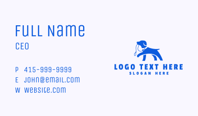 Puppy Dog Walker Leash Business Card Image Preview