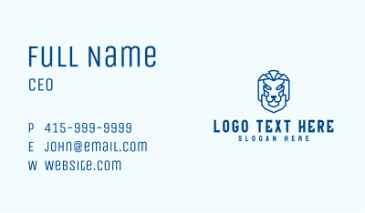 Lion Head Robot Business Card Image Preview