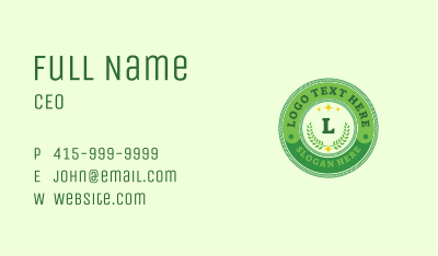 Eco Laurel Wreath  Business Card Image Preview