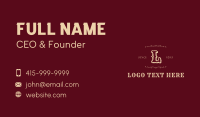 Vintage  Classic Lettermark Business Card Preview