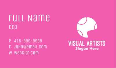 White Artist Palette  Business Card Image Preview