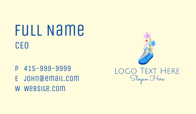Flower Fashion Sneakers  Business Card