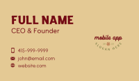 Retro Hippie Wordmark Business Card Image Preview