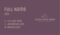 Aesthetic Minimal Floral Wordmark Business Card | BrandCrowd Business ...