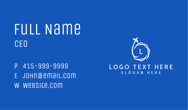 Logistics Courier Airplane Business Card Design Image Preview