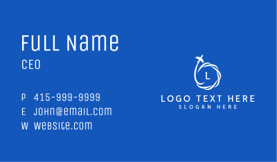 Logistics Courier Airplane Business Card Image Preview