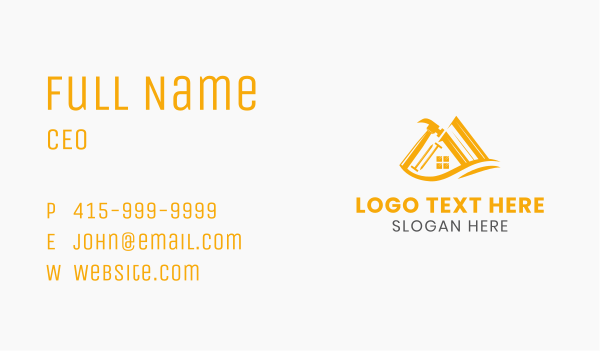 Hammer Nails Roofing Business Card Design Image Preview