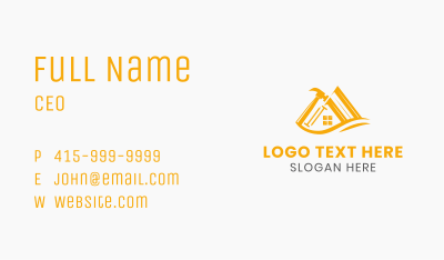 Hammer Nails Roofing Business Card Image Preview