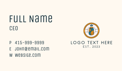 Circle Kombucha Emblem  Business Card Image Preview