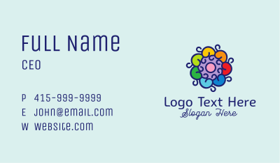 Baroque Flower Ornament  Business Card Image Preview
