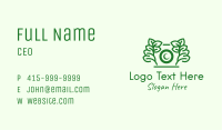 Green Camera Leaf  Business Card Image Preview