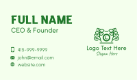 Green Camera Leaf  Business Card Image Preview
