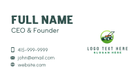 Grass Lawn Mower Business Card Design