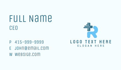 Medical Letter R Business Card Image Preview