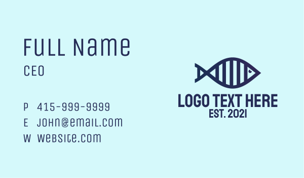 DNA Fish Outline  Business Card Design Image Preview