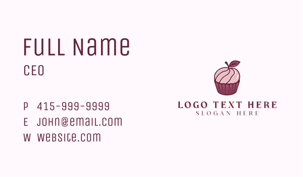 Apple Cupcake Bakery Business Card Design Image Preview