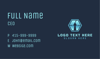 Hexagon Arrow Freight Business Card Image Preview