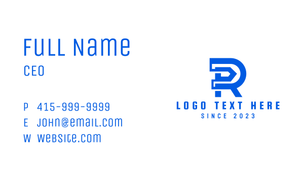 Courier Warehouse Letter R Business Card Design Image Preview