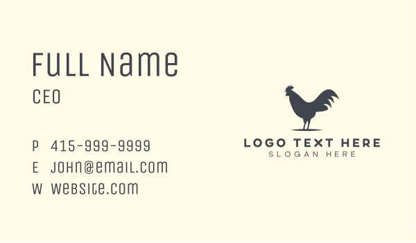 Rooster Chicken Fowl Business Card Design Image Preview