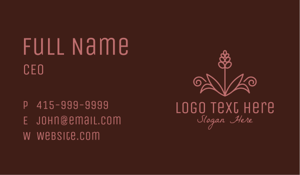 Hyacinth Flower Plant Business Card Design Image Preview