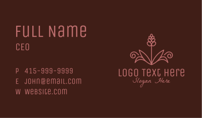 Hyacinth Flower Plant Business Card Image Preview