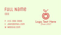 Minimalist Red Cherry  Business Card Image Preview