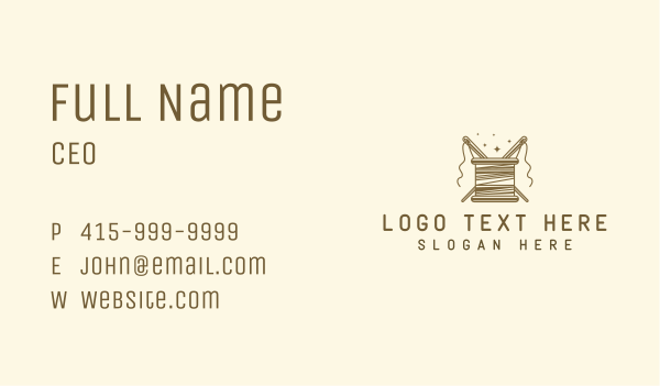 Sewing Needle  Yarn Business Card Design Image Preview