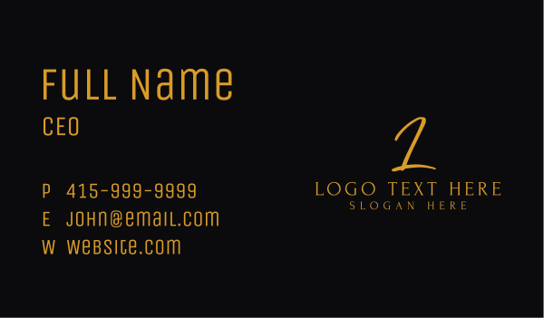 Beautiful Luxury Lettermark Business Card Design Image Preview