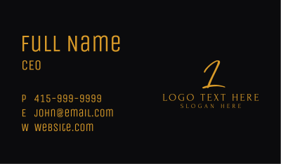 Beautiful Luxury Lettermark Business Card Image Preview
