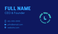 Cool Blue Neon Lights Business Card Image Preview