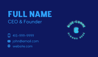 Cool Blue Neon Lights Business Card Image Preview