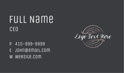 Hipster Business Emblem Business Card Image Preview