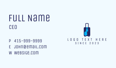Business Travel Luggage Business Card Image Preview