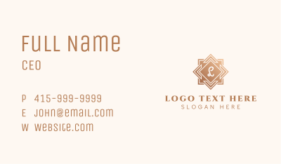 Premium Hotel Lettermark Business Card Image Preview