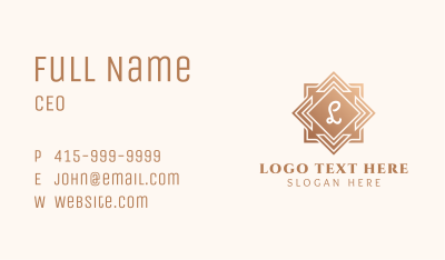 Premium Hotel Lettermark Business Card