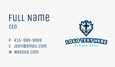Blue Feline Esports Glitch Business Card Image Preview