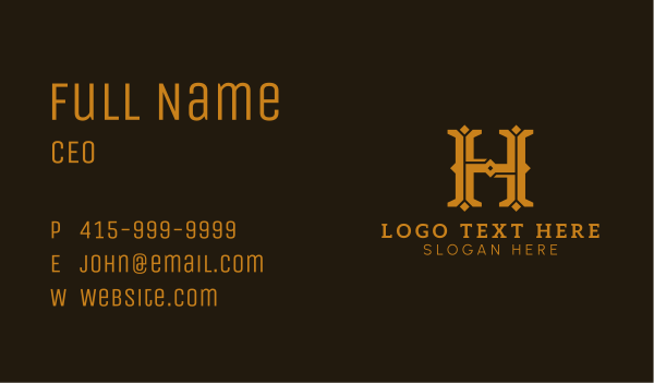 Business Complex Letter H Business Card Design Image Preview