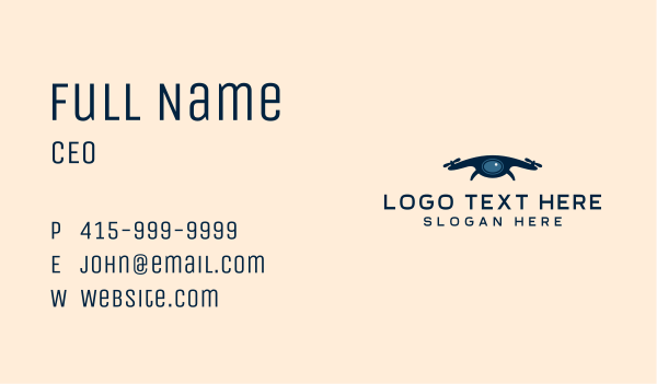 Tech Drone Videography Business Card Design Image Preview