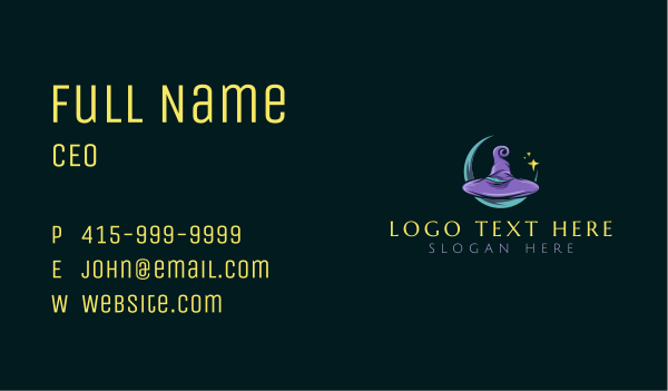 Mythical Wizard Hat Business Card Design Image Preview