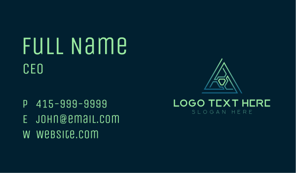 Developer Tech Pyramid Business Card Design Image Preview
